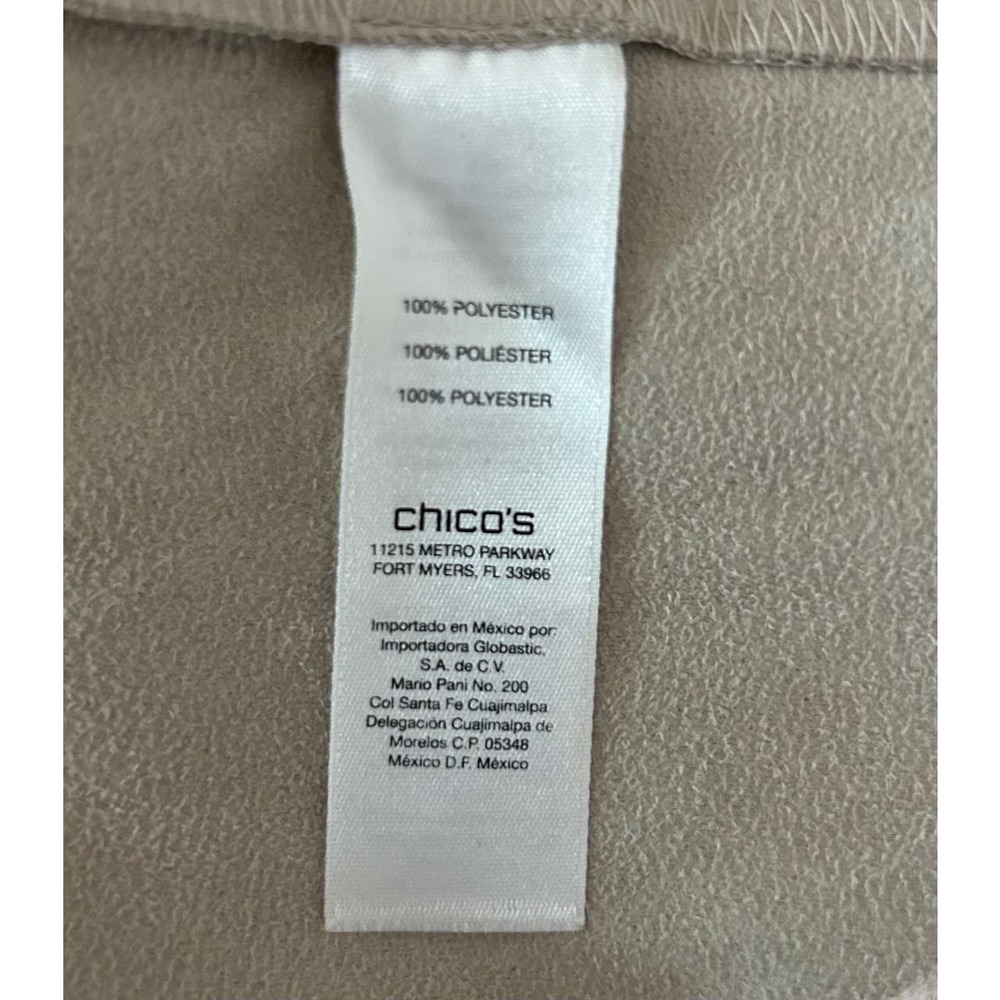 Chico’s Women’s Size Medium Silver‎ Snake Print Open Front Cardigan Jacket - Picture 8 of 8